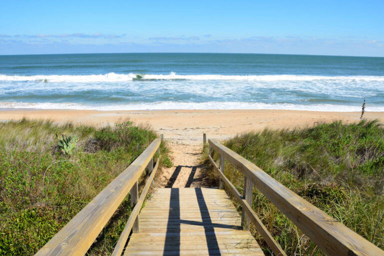 Walkway leading to the ocean