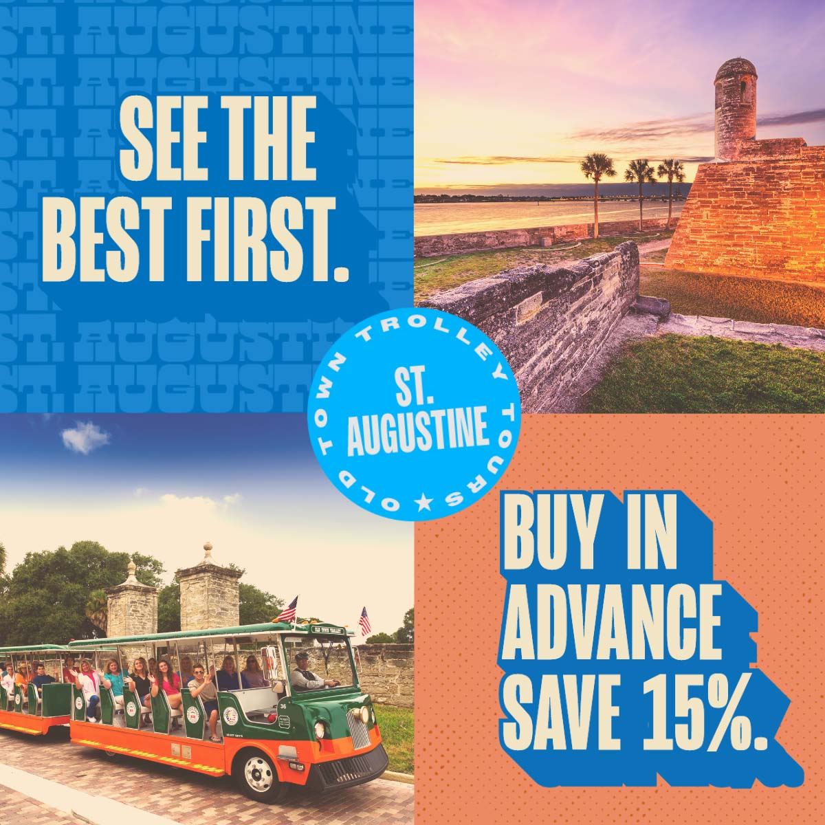 1 Day St. Augustine Tour With Old Town Trolley