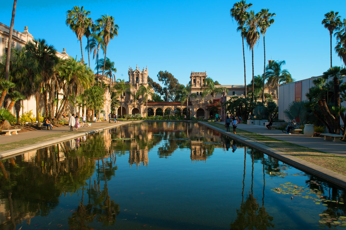 Balboa Park in the evening