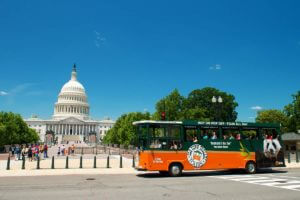 Old Town Trolley tour stop at US Capitol