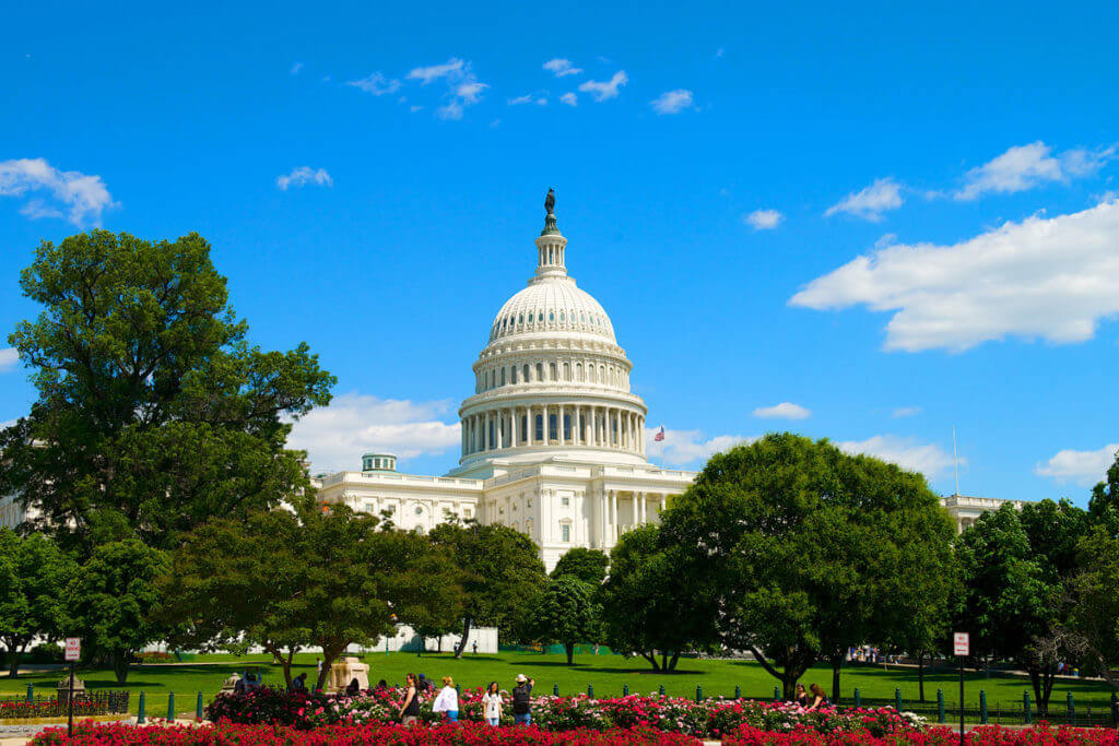 US capitol in Washington DC