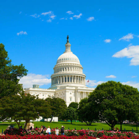 US capitol in Washington DC