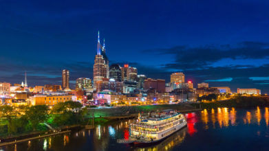 nashville cityscape night