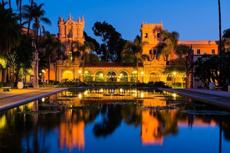 balboa park at night