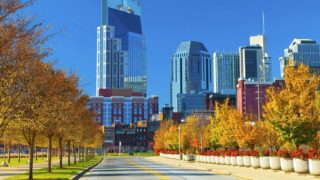 Day Trips to Nashville from Memphis, TN - Head on view of the AT&T Building in Nashville, TN