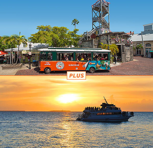 Old Town Trolley & Glass Bottom Sunset Cruise