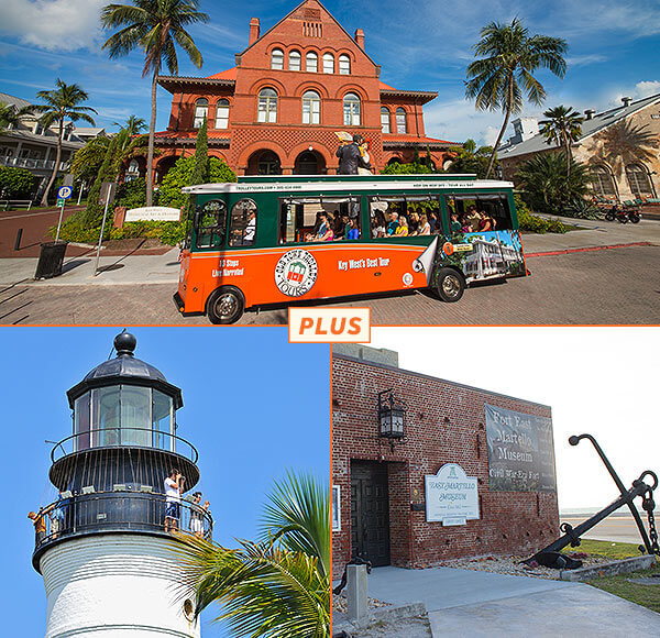 key west trolley lighthouse east martello fort package