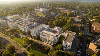 aerial view of belmont university in nashville