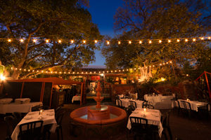 outside at el meson de pepe during a romantic date night in key west