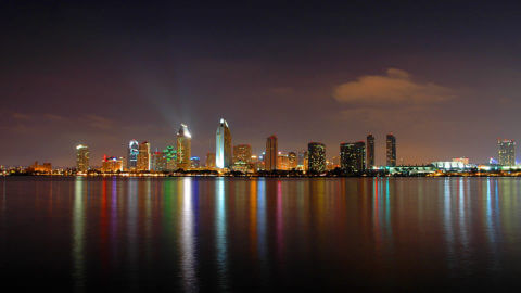 san diego cityscape night