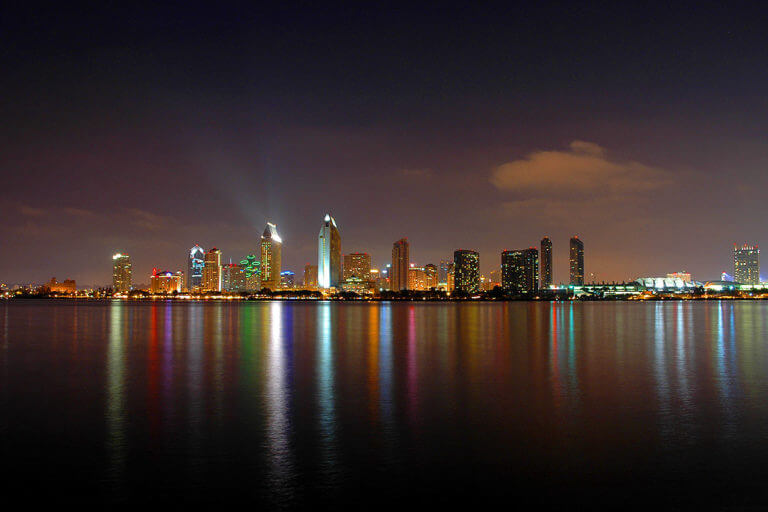 san diego cityscape night