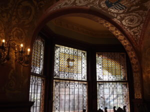 interior of flagler tiffany window in st augustine