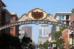 downtown san deigo gaslamp quarter sign