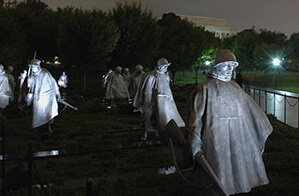 Statues of soldiers from the Korean War