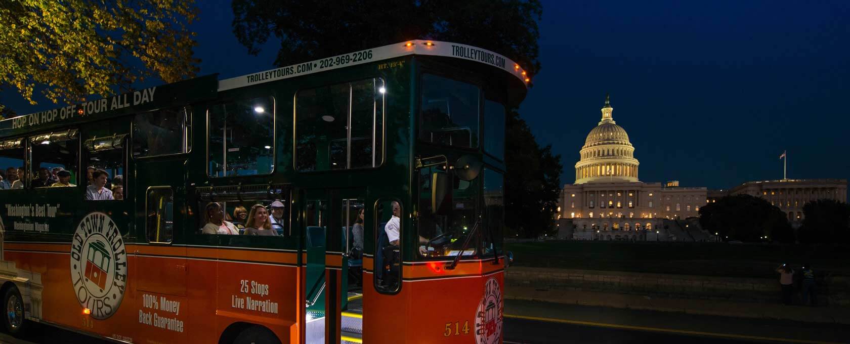 washington dc night trolley tour