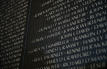 Veterans names in Washington DC