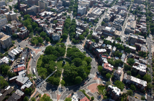 aerial view of dupont circle in washington dc on vacation