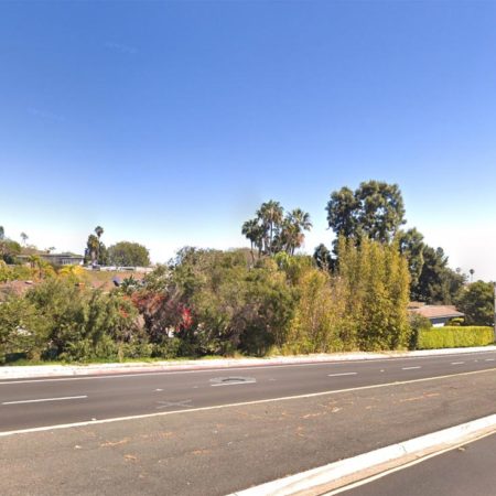 screenshot from Google Maps of Soledad Mountain Road in San Diego, CA