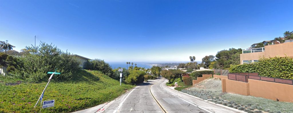 screenshot from Google Maps of Via Capri in San Diego, CA
