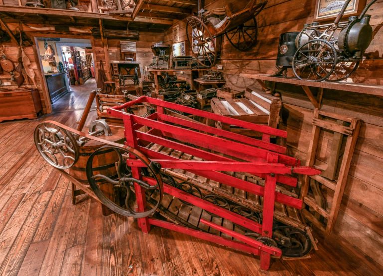 Goat-powered washing machine in the Oldest Store Museum