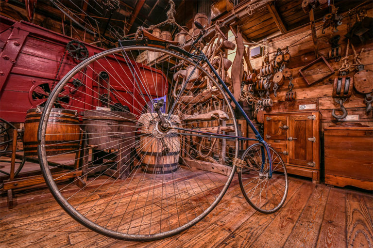 Antique bike inside the St. Augustine Oldest Store Museum