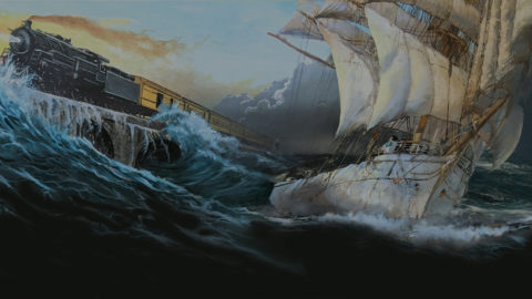 Sails to Rails Museum Illustration