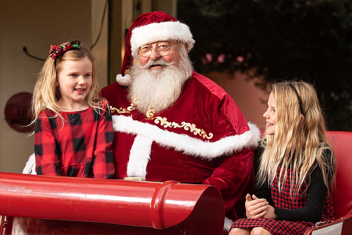 Nights of Lights guests with Santa