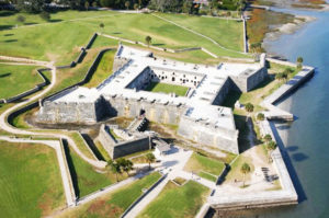 Aerial view of Castillo De San Marcos National Monument