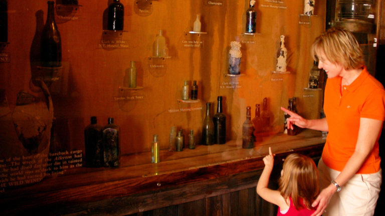 Family inside the Key West Shipwreck Museum