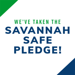logo that reads 'We've Taken the Savannah Safe Pledge'