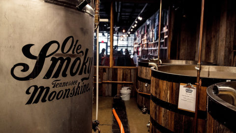 Ole Smoky Distillery distillers and barrels