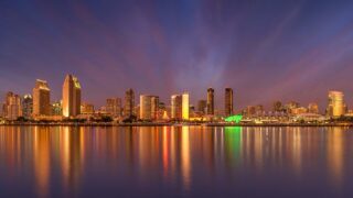 San Diego skyline at night