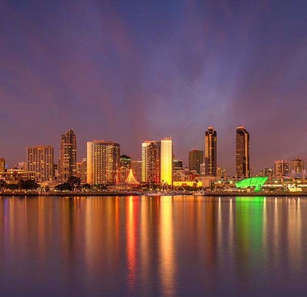 San Diego skyline at night