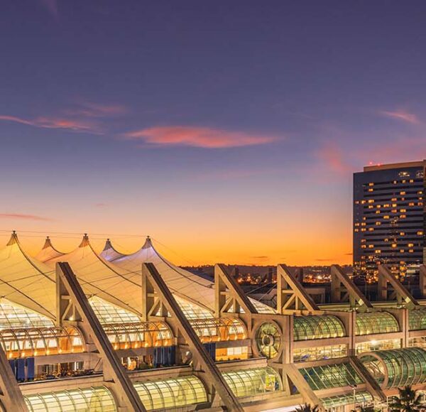 San Diego convention center at night