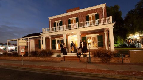 Whaley House cast at night