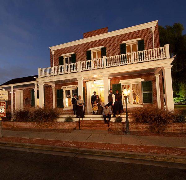 Whaley House cast at night