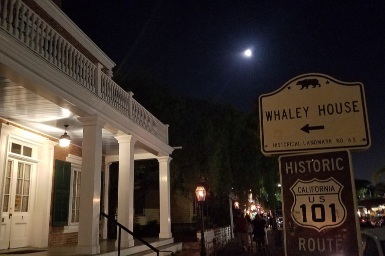 Whaley House at night
