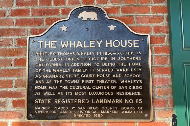 Whaley House wall plaque