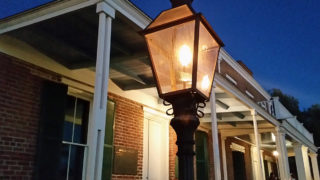 Whaley House exterior and street lamp