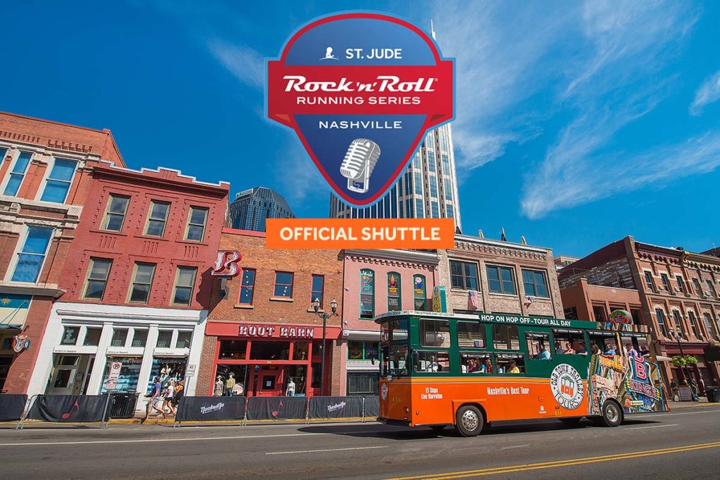 Nashville rock 'n' roll running series shuttle