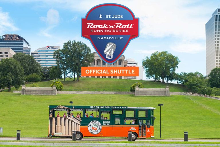 Nashville rock 'n' roll running series shuttle