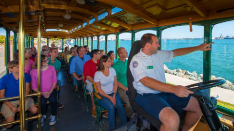 Sightseeing aboard Old Town Trolley