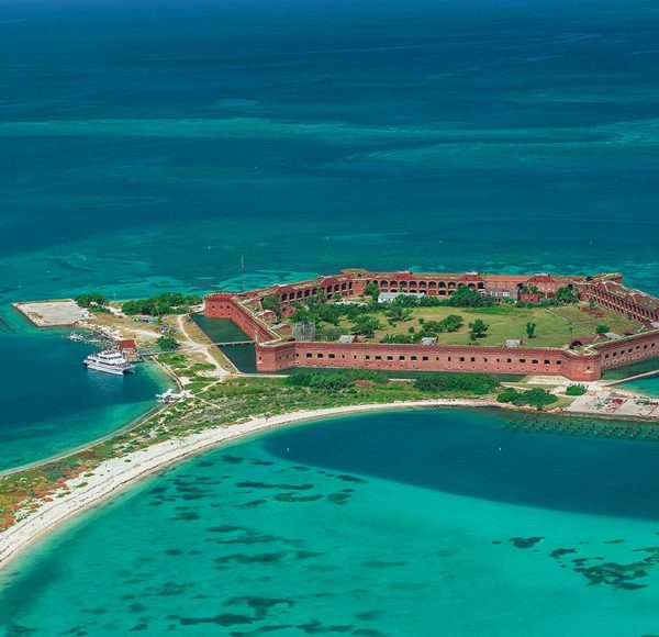 aerial view of Fort Jefferson at Dry Tortugas National Park