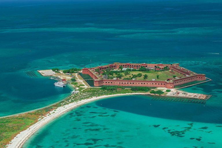 aerial view of Fort Jefferson at Dry Tortugas National Park