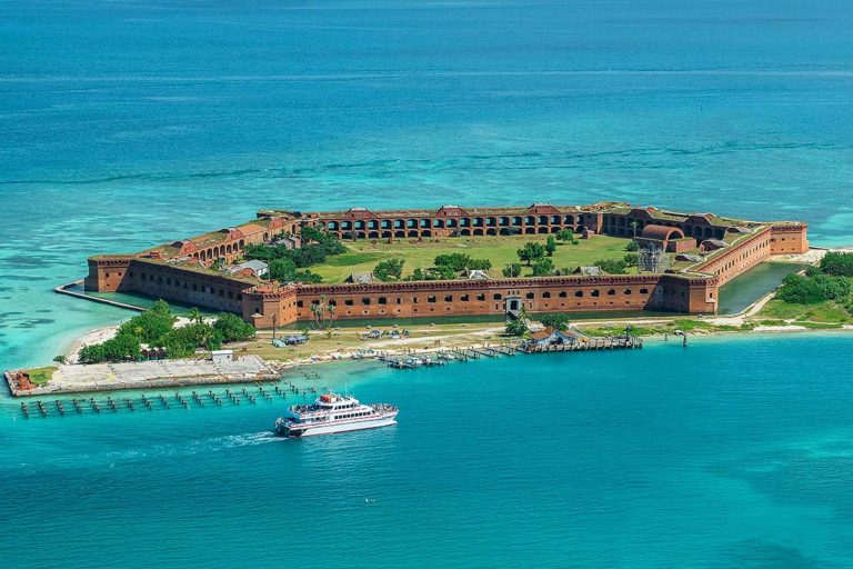 aerial view of Fort Jefferson at Dry Tortugas National Park