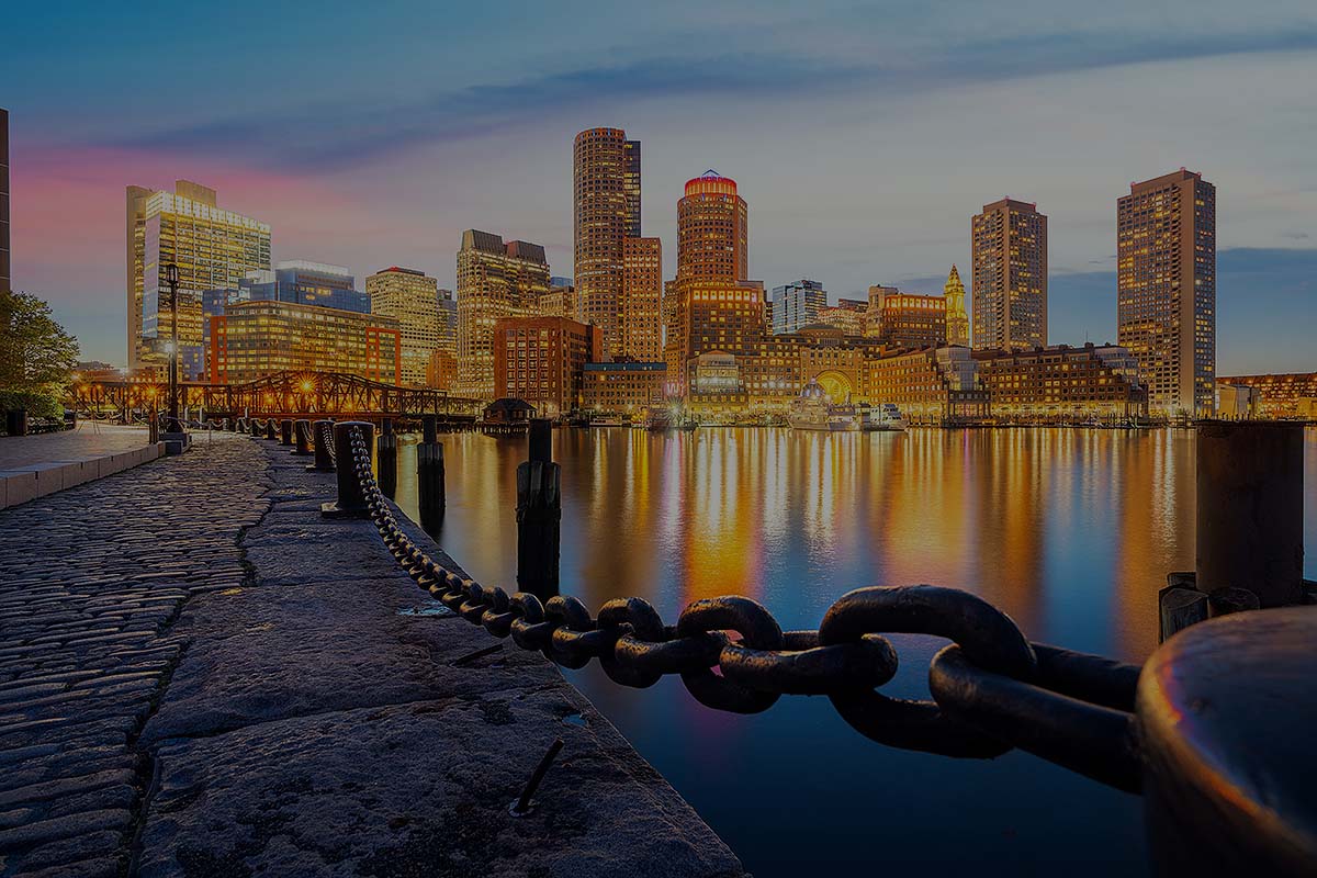 Boston Harbor at sunset