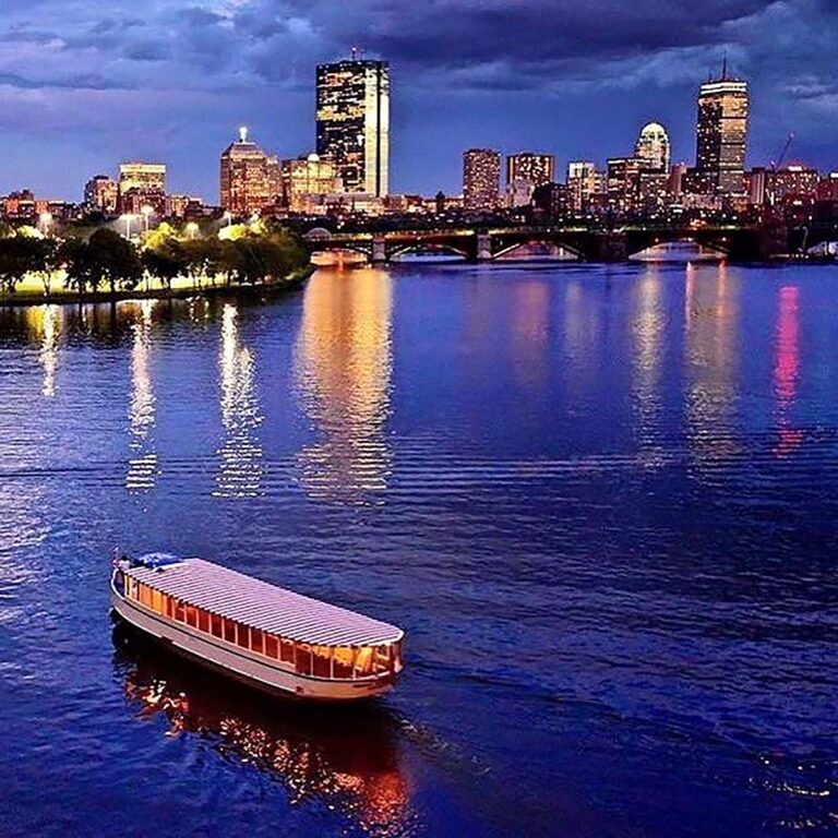 Boston Charles River Boat at night
