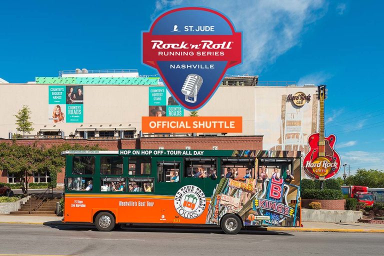 Nashville rock 'n' roll running series shuttle