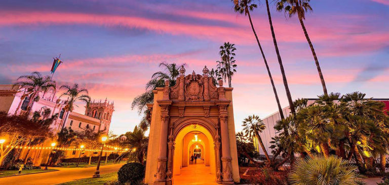 San Diego Fall sunset at Balboa Park
