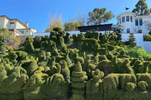 Smell flowers at the Harper’s Topiary Garden